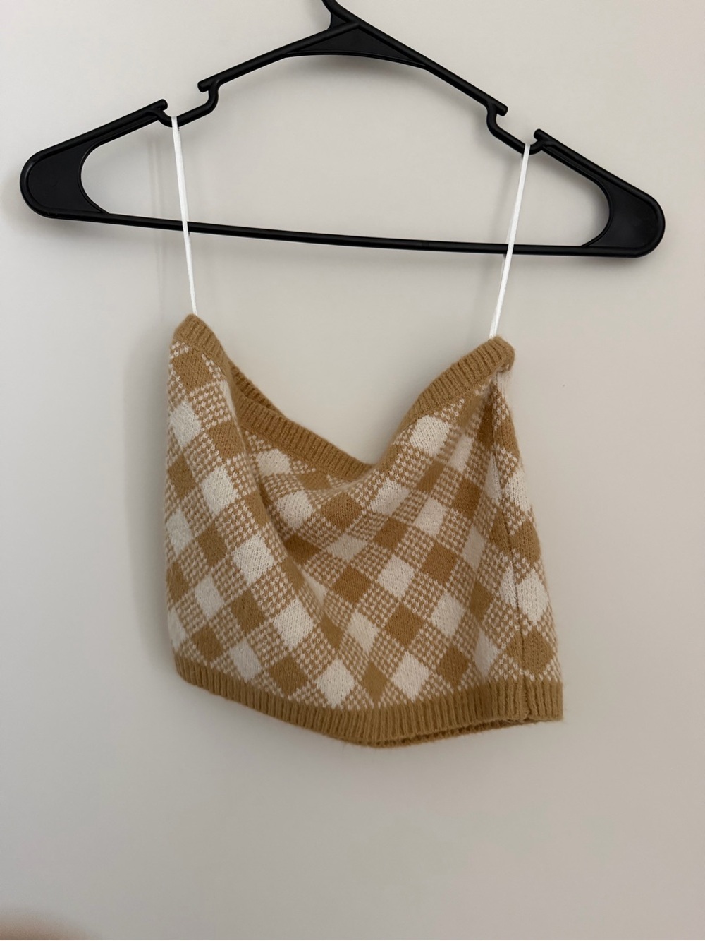 Mable Tan & Cream Knit Cardigan & Strapless Top Set Women’s Large - Picture 7 of 10